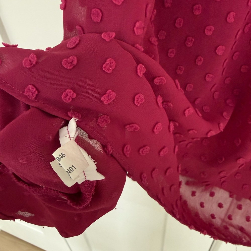 J. Crew Dotted Raspberry Blouse - Picture 8 of 10